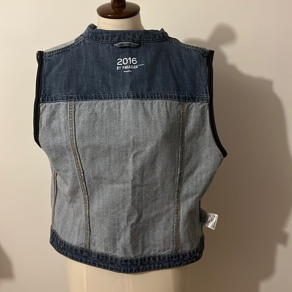 Parasuco sleeveless jean jacket size large with pockets - Picture 2 of 5